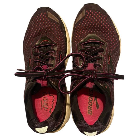 Brooks "Ghost 12" Women's Sneaker, Running, Black/Purple, Size 7.5, #1203051D063 - Picture 1 of 9